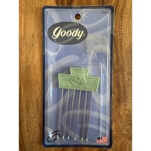 Vintage 1999 Goody Comfor-Tip Hair Lift in Green Stainless Steel Pick #03085 NEW